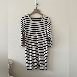 Marine Layer Stripe 3/4 Long Sleeve Dress